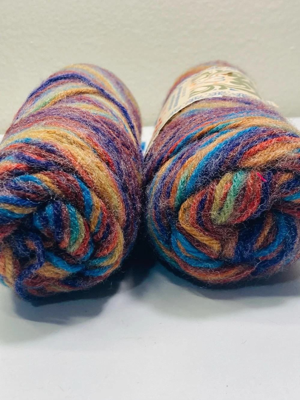 2 NEW Vintage Rochelle Sparkling Fluff-Aire Variegated 60% Creslan 40% Nylon